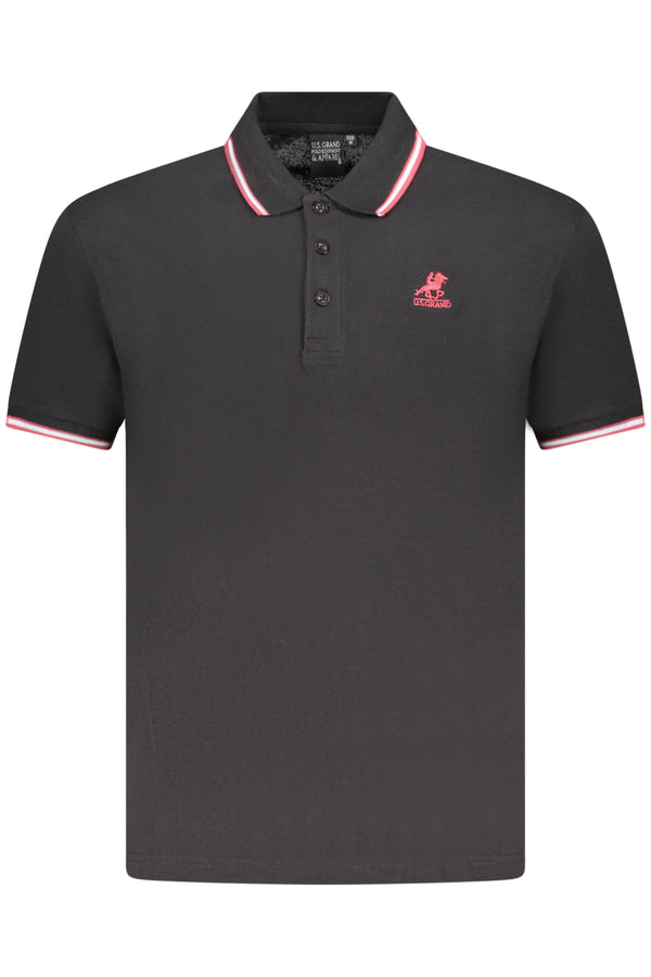 U.S. GRAND POLO MANICHE CORTE UOMO NERO