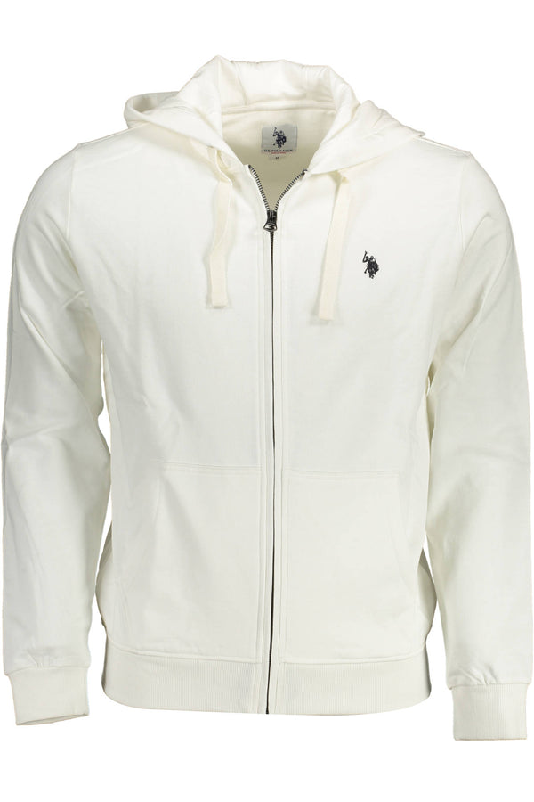 U.S. POLO ASSN. FELPA CON ZIP UOMO BIANCO