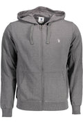 U.S. POLO ASSN. FELPA CON ZIP UOMO GRIGIO