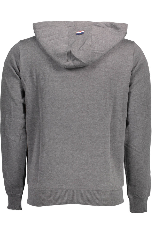 U.S. POLO ASSN. FELPA CON ZIP UOMO GRIGIO