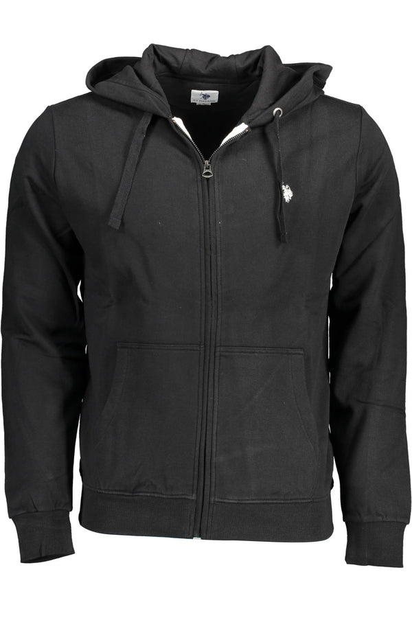 U.S. POLO ASSN. FELPA CON ZIP UOMO NERO