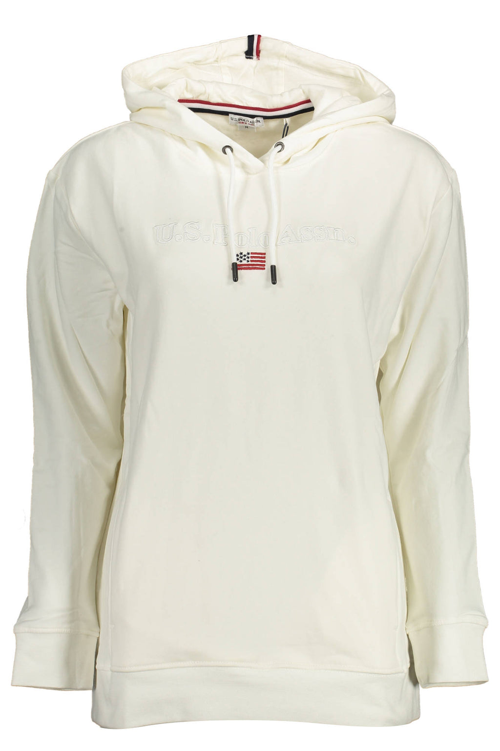 U.S. POLO ASSN. FELPA SENZA ZIP DONNA BIANCO