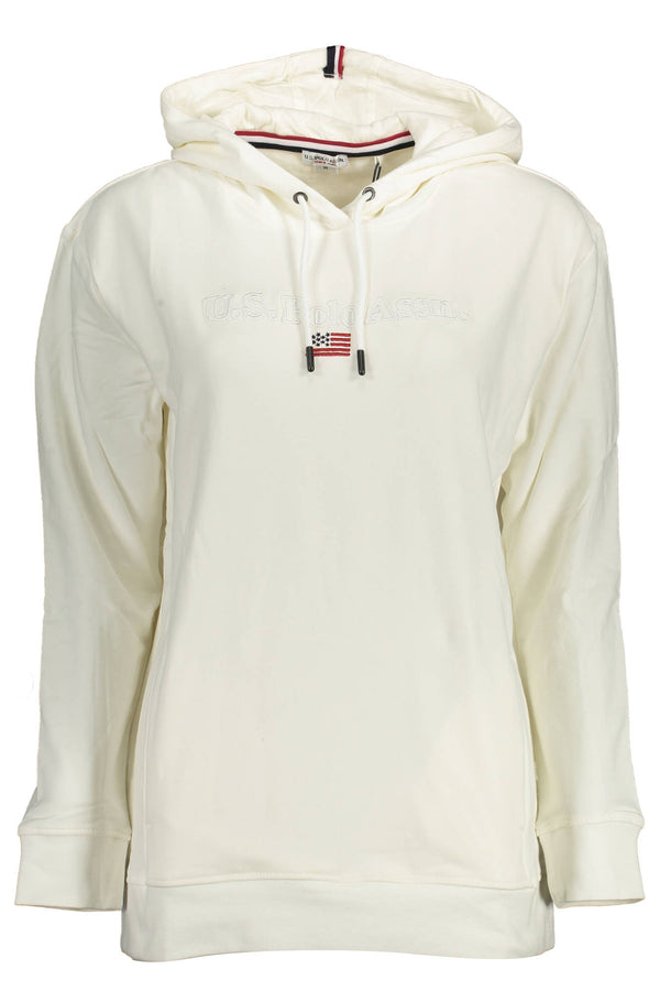 U.S. POLO ASSN. FELPA SENZA ZIP DONNA BIANCO