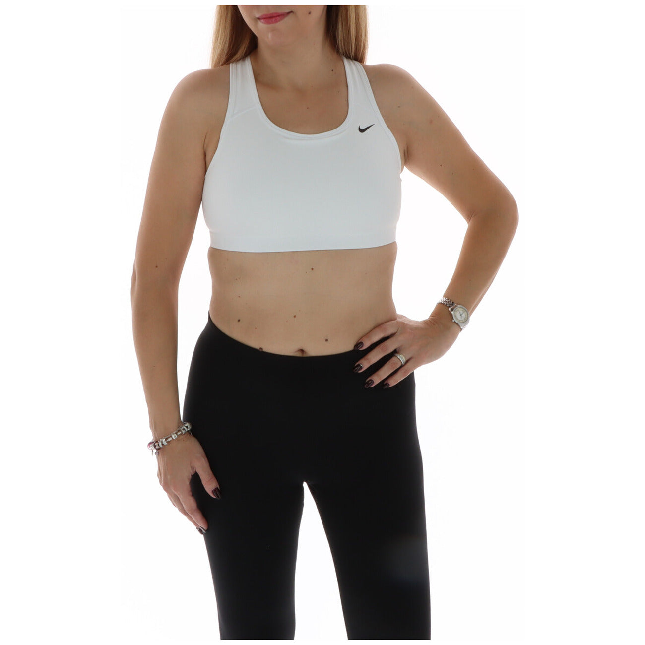 Nike Top Donna Bianco 18% elastan  -82% poliestere