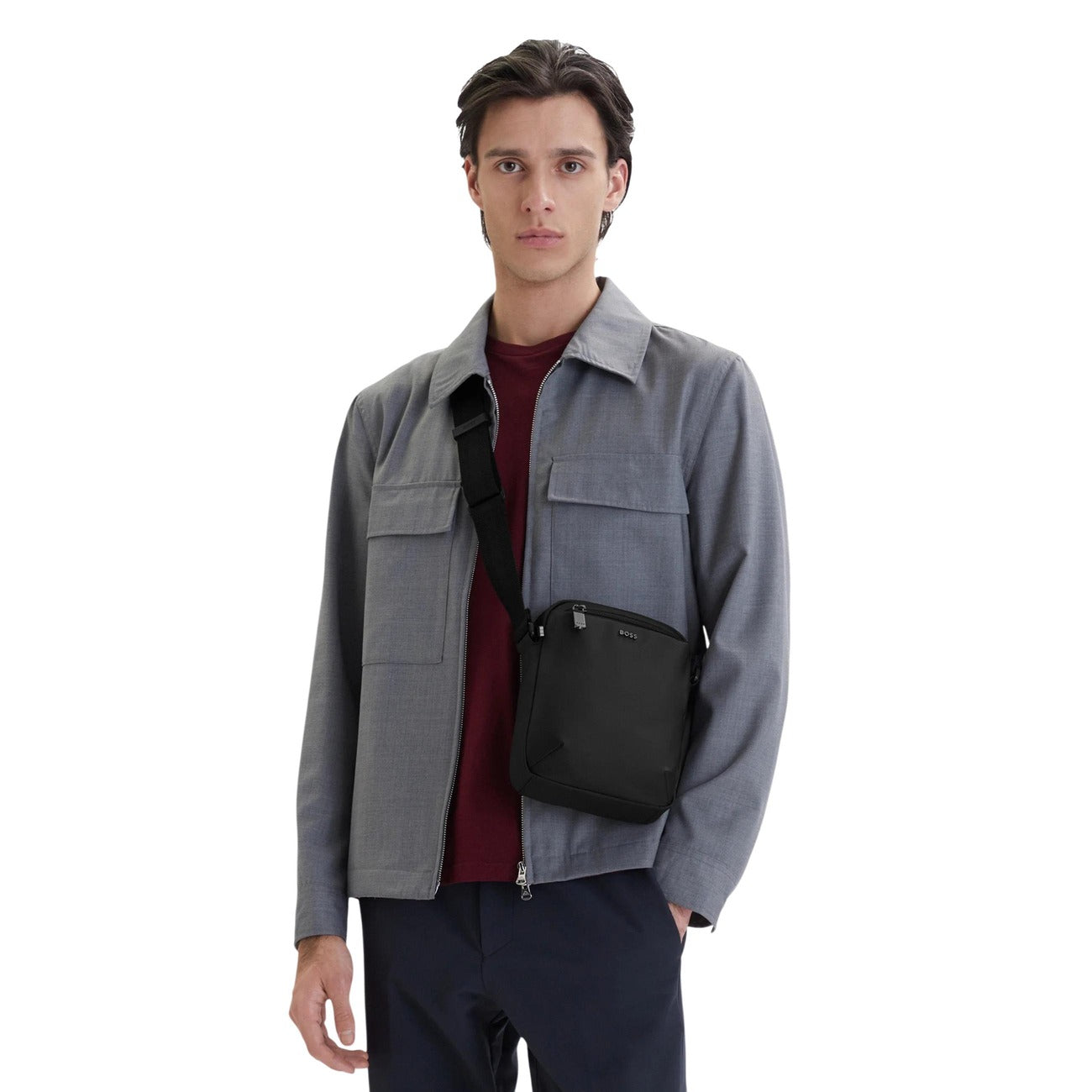 Boss Borse Uomo Nero 73% poliestere  -27% poliuretano